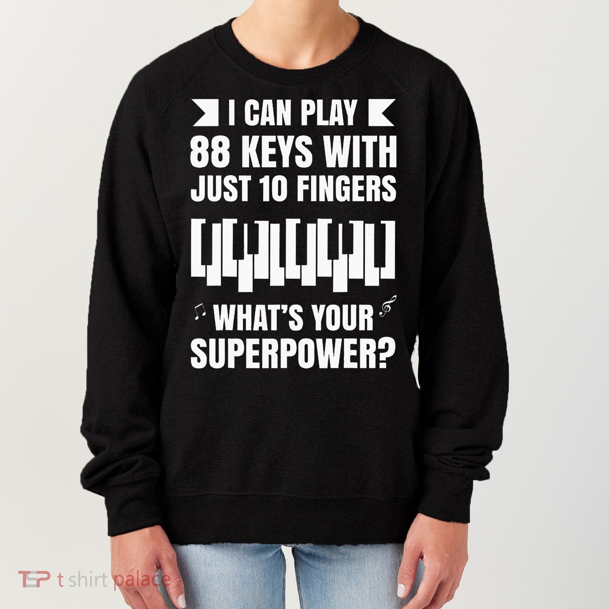 Piano Jazz Music Keyboard Composer Piano Player Women's Sweatshirt