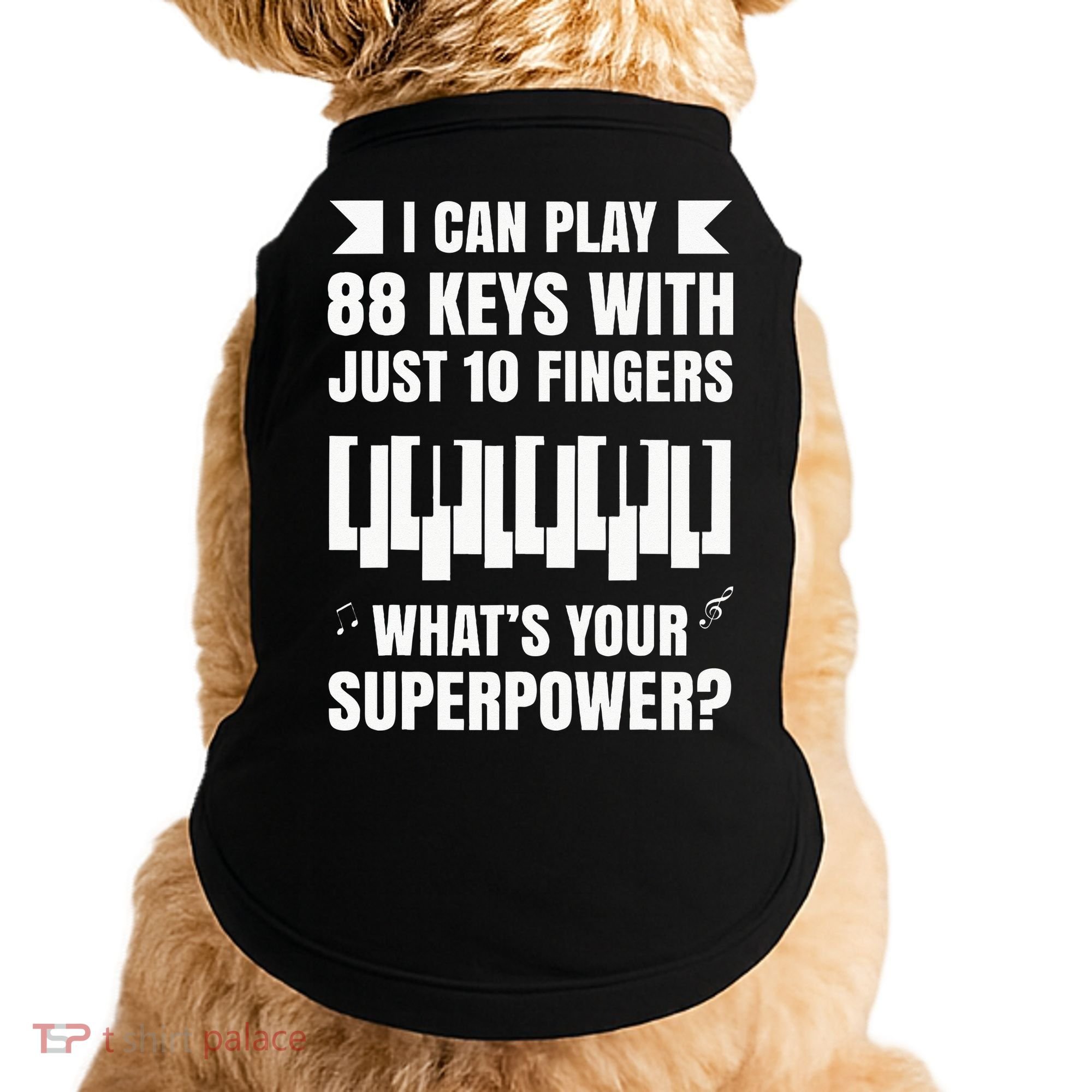Piano Jazz Music Keyboard Composer Piano Player Doggie Tank