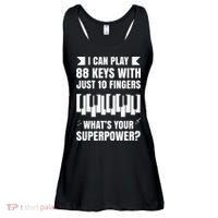 Piano Jazz Music Keyboard Composer Piano Player Ladies Essential Flowy Tank thumb 0
