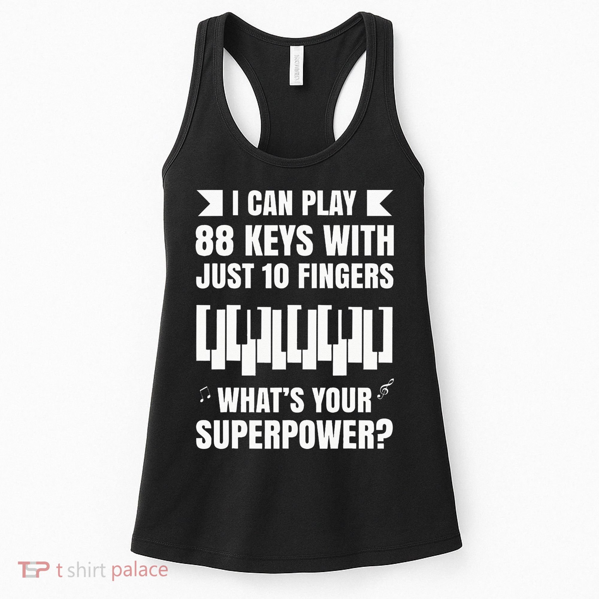Piano Jazz Music Keyboard Composer Piano Player Women's Tank Top