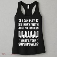 Piano Jazz Music Keyboard Composer Piano Player Women's Tank Top thumb 3