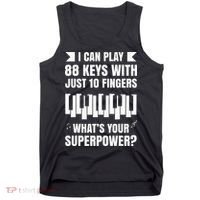 Piano Jazz Music Keyboard Composer Piano Player Tank Top thumb 0