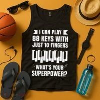 Piano Jazz Music Keyboard Composer Piano Player Tank Top thumb 4