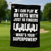 Piano Jazz Music Keyboard Composer Piano Player Golf Towel thumb 1