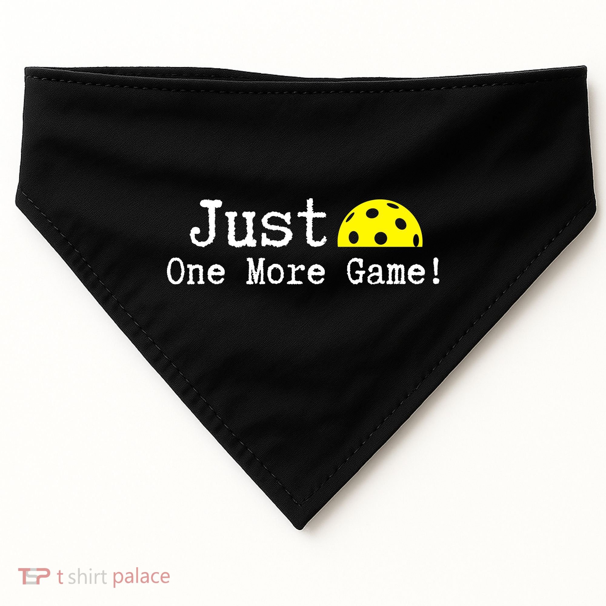 Pickleball Just One More Game Pickleball Lover Gift USA-Made Doggie Bandana