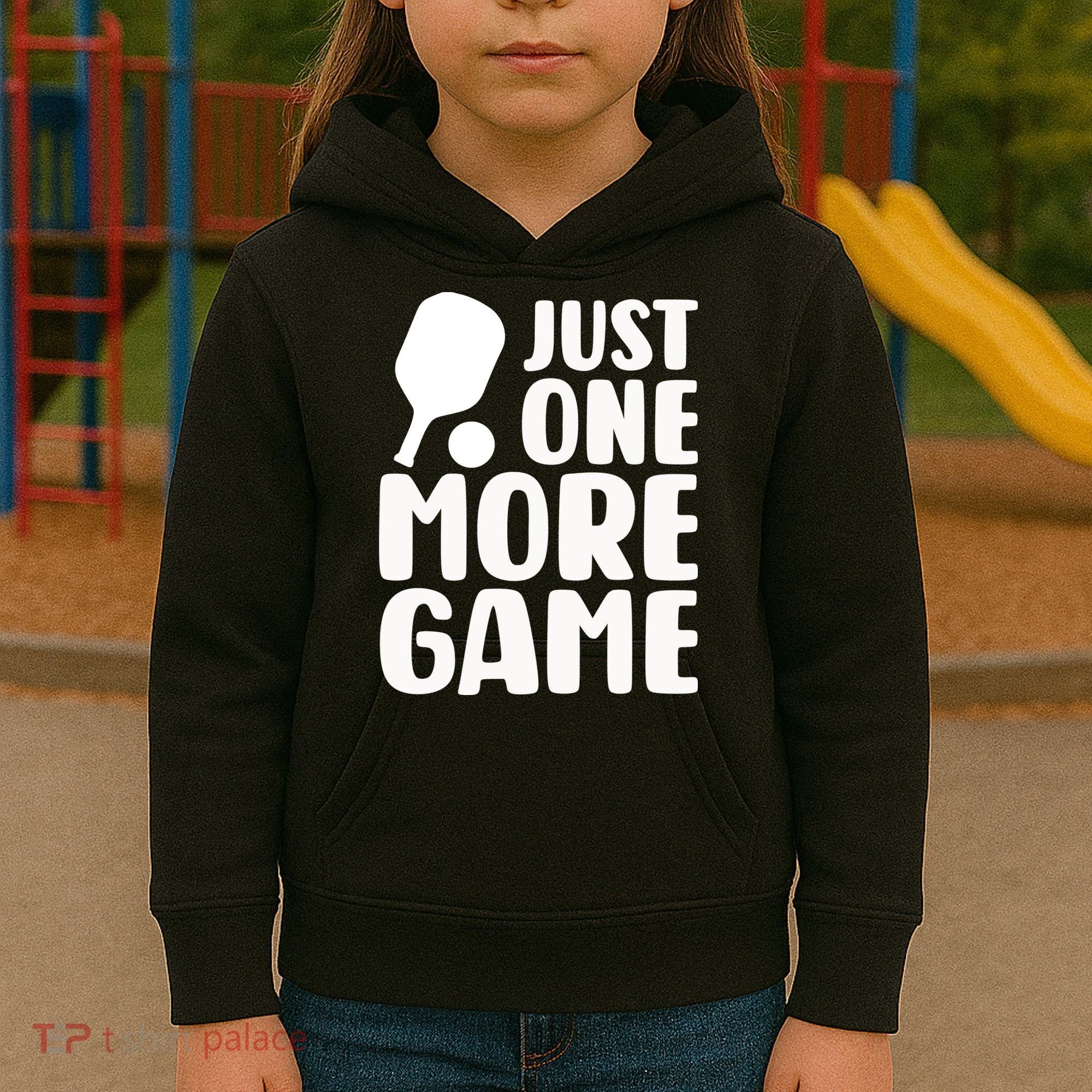 Pickleball Just One More Game Kids Hoodie