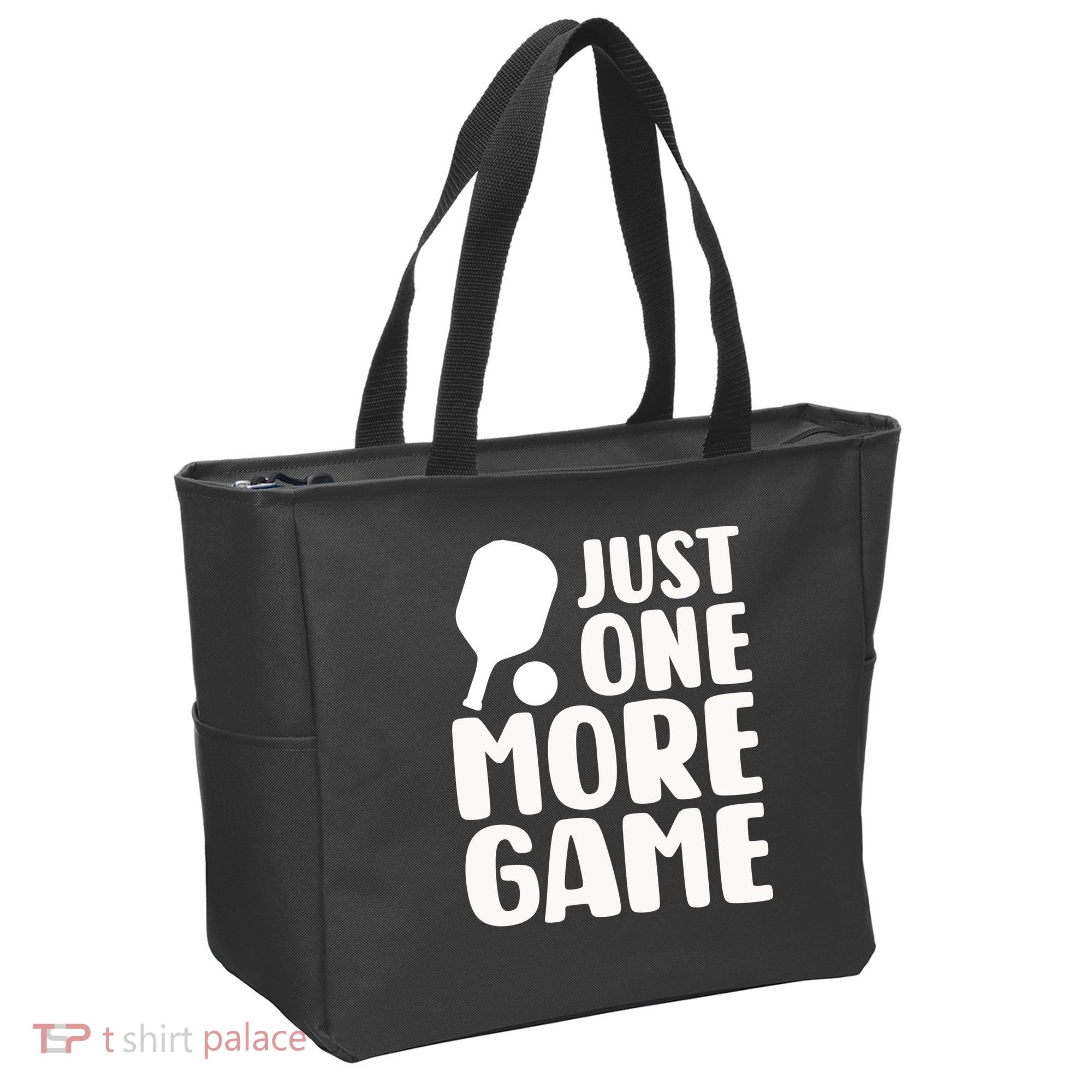 Pickleball Just One More Game Tote Bag