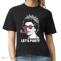 Platinum Jubilee. Queen & Union Jack LetS Party Funny Queen Comfort Colors Boxy T-Shirt thumb 0