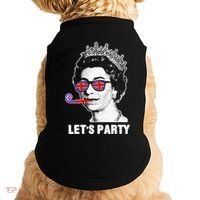 Platinum Jubilee. Queen & Union Jack LetS Party Funny Queen Doggie Tank thumb 0