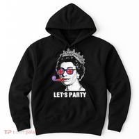 Platinum Jubilee. Queen & Union Jack LetS Party Funny Queen Hoodie thumb 0