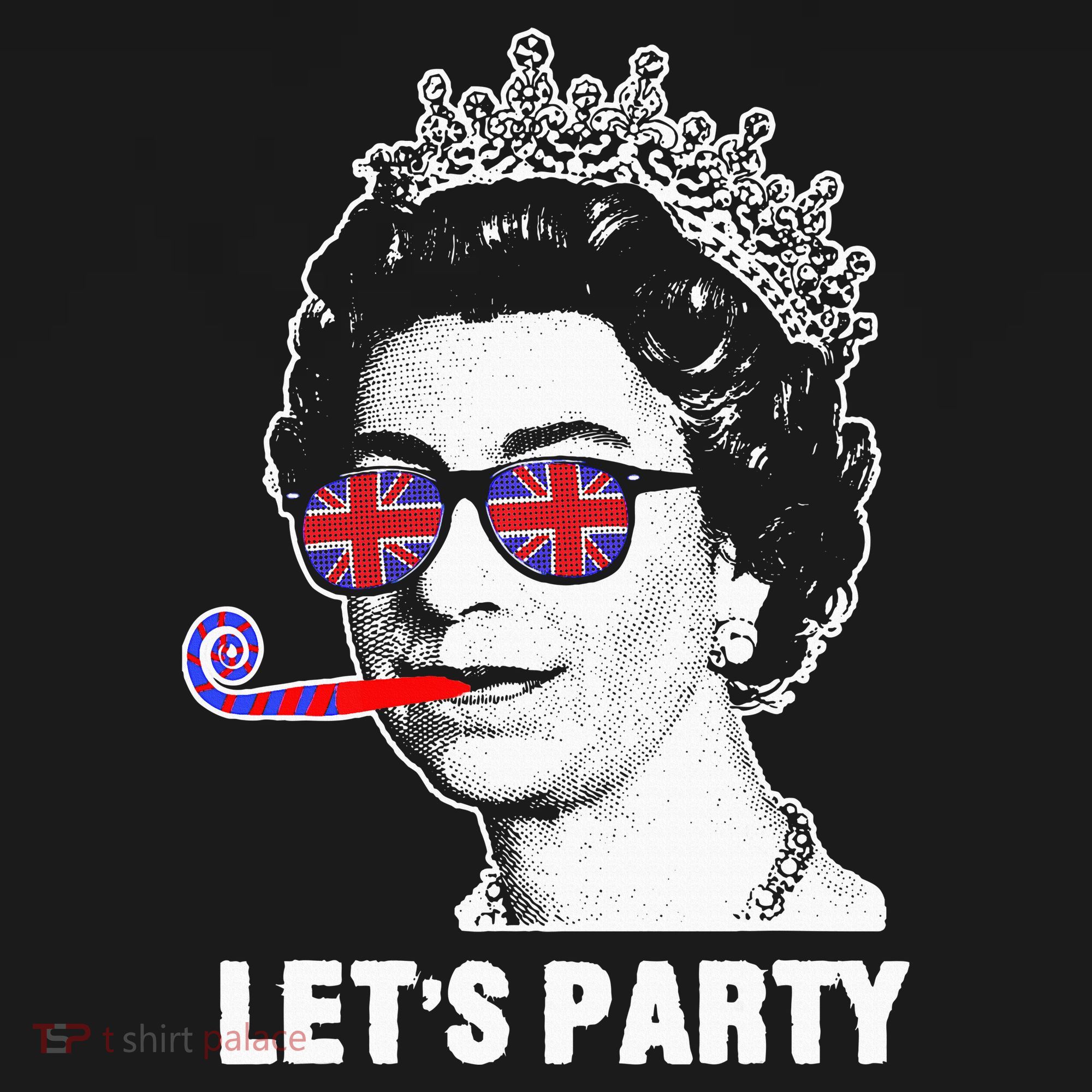 Platinum Jubilee. Queen & Union Jack LetS Party Funny Queen Long Sleeve Shirt