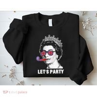 Platinum Jubilee. Queen & Union Jack LetS Party Funny Queen Sweatshirt thumb 2