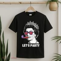 Platinum Jubilee. Queen & Union Jack LetS Party Funny Queen T-Shirt thumb 2
