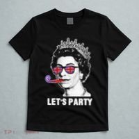 Platinum Jubilee. Queen & Union Jack LetS Party Funny Queen T-Shirt thumb 5