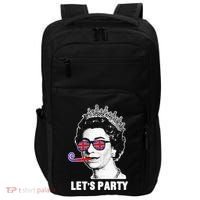 Platinum Jubilee. Queen & Union Jack LetS Party Funny Queen Impact Tech Backpack thumb 0