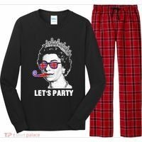 Platinum Jubilee. Queen & Union Jack LetS Party Funny Queen Long Sleeve Pajama Set thumb 0