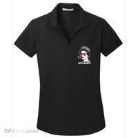 Platinum Jubilee. Queen & Union Jack LetS Party Funny Queen Women's Dry Zone Grid Polo thumb 0