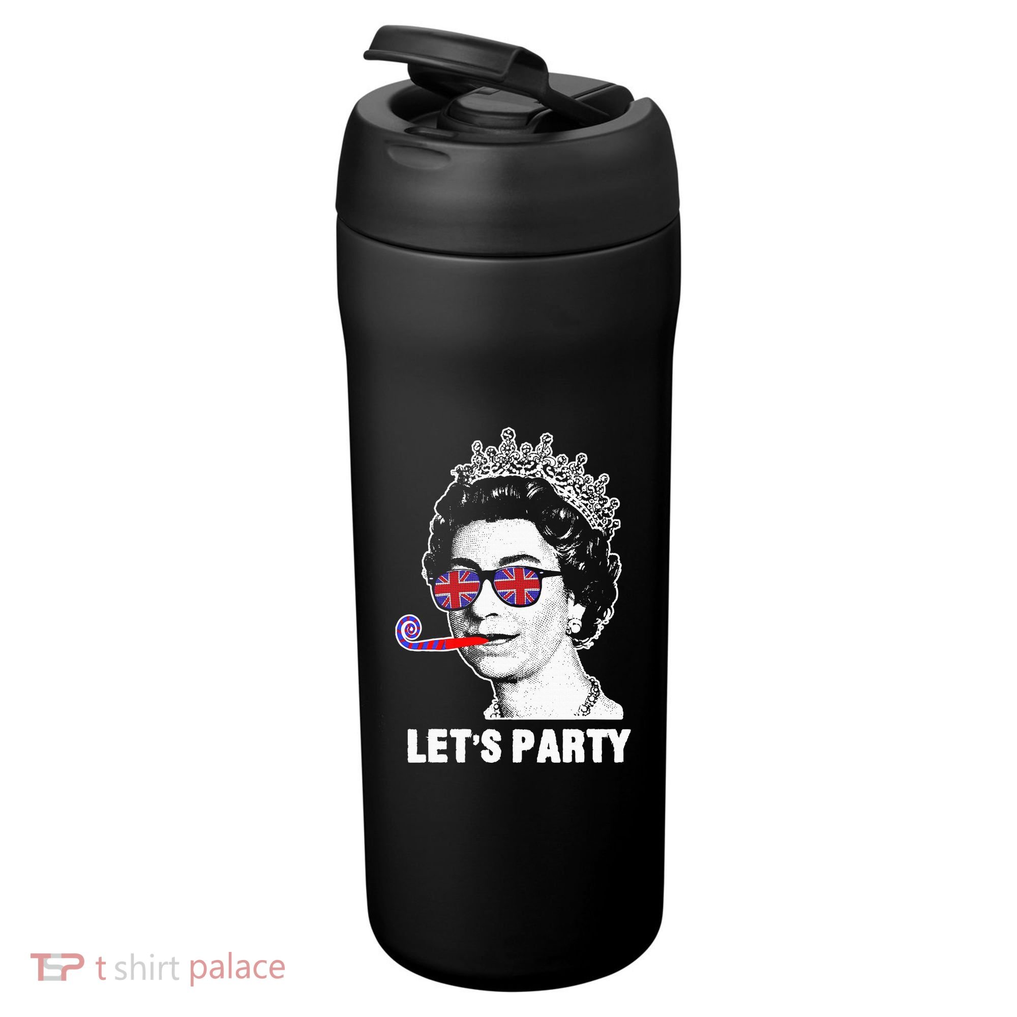 Platinum Jubilee. Queen & Union Jack LetS Party Funny Queen 24oz Duet Stainless Steel Tumbler
