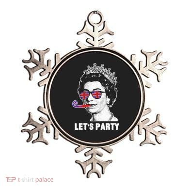 Platinum Jubilee. Queen & Union Jack LetS Party Funny Queen Ornament