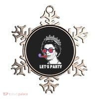 Platinum Jubilee. Queen & Union Jack LetS Party Funny Queen Ornament thumb 0