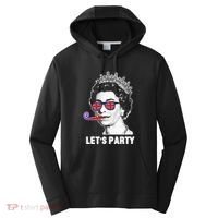 Platinum Jubilee. Queen & Union Jack LetS Party Funny Queen Performance Fleece Hoodie thumb 0