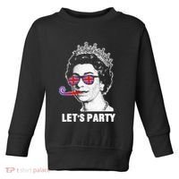 Platinum Jubilee. Queen & Union Jack LetS Party Funny Queen Toddler Sweatshirt thumb 0
