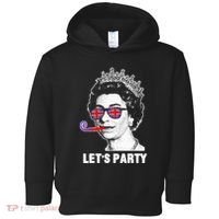 Platinum Jubilee. Queen & Union Jack LetS Party Funny Queen Toddler Hoodie thumb 0