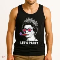 Platinum Jubilee. Queen & Union Jack LetS Party Funny Queen Tank Top thumb 3