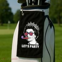 Platinum Jubilee. Queen & Union Jack LetS Party Funny Queen Golf Towel thumb 2