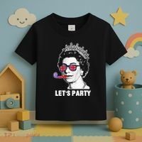 Platinum Jubilee. Queen & Union Jack LetS Party Funny Queen Toddler T-Shirt thumb 3