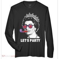 Platinum Jubilee. Queen & Union Jack LetS Party Funny Queen Zone Performance Long-Sleeve T-Shirt thumb 0