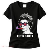 Platinum Jubilee. Queen & Union Jack LetS Party Funny Queen Women's T-Shirt thumb 0