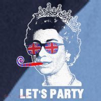 Platinum Jubilee. Queen & Union Jack LetS Party Funny Queen Raglan Baseball Sleeve Shirt thumb 2