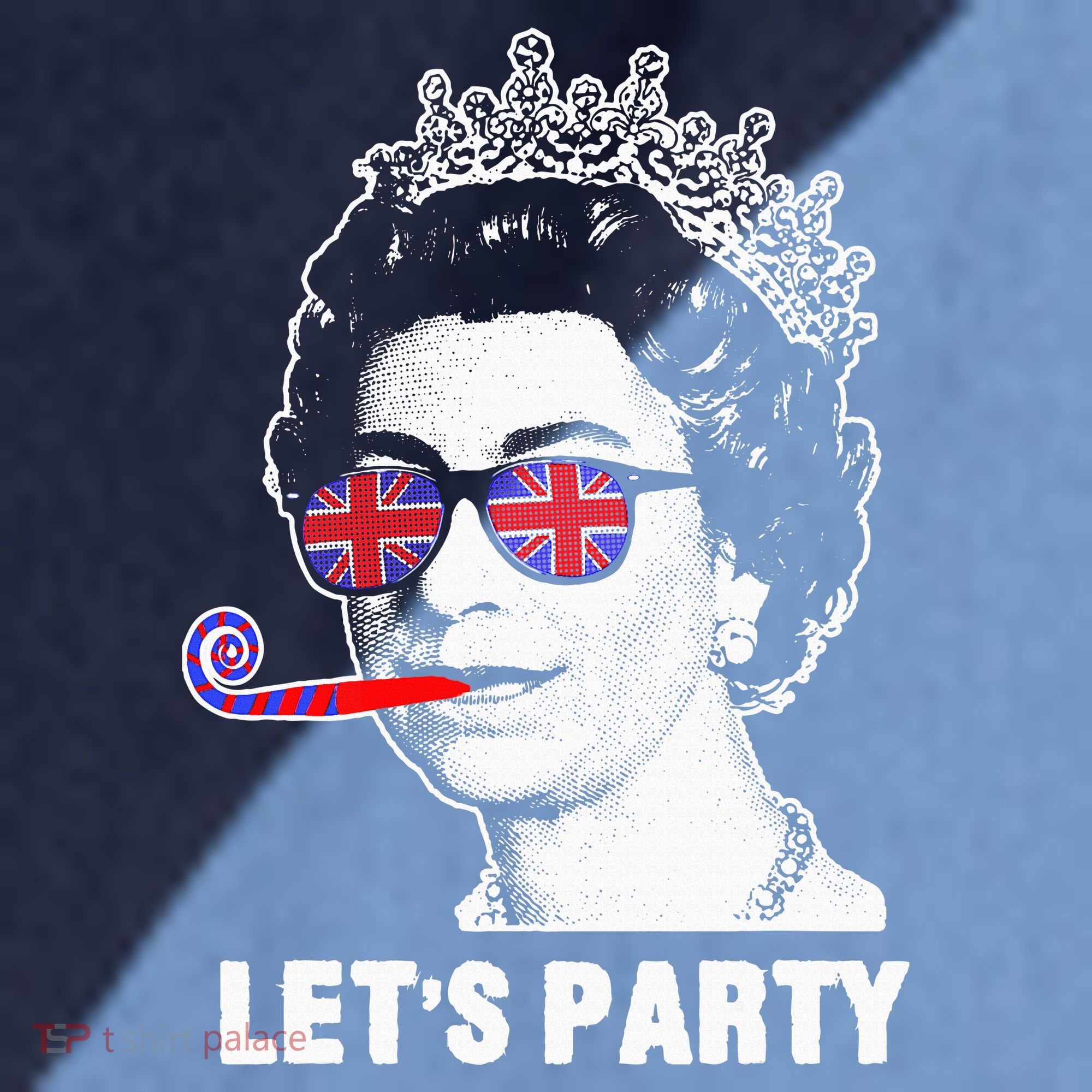 Platinum Jubilee. Queen & Union Jack LetS Party Funny Queen Raglan Baseball Sleeve Shirt