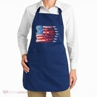 Patriotic Jet Red White Blue Usa Flag 4th Of July Apron thumb 2