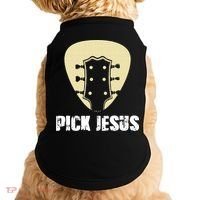 Pick Jesus Religious Musician Idea Guitar Worship Doggie Tank thumb 0