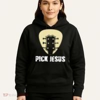 Pick Jesus Religious Musician Idea Guitar Worship Hoodie thumb 5