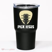 Pick Jesus Religious Musician Idea Guitar Worship Tumbler thumb 0
