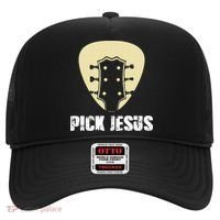 Pick Jesus Religious Musician Idea Guitar Worship Hat thumb 0