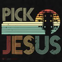 Pick Jesus Religious Musician Idea Guitar Worship Ladies PosiCharge Tri-Blend Wicking Tank thumb 2