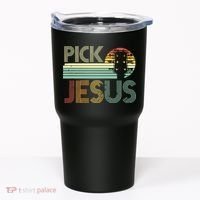 Pick Jesus Religious Musician Idea Guitar Worship Tumbler thumb 0