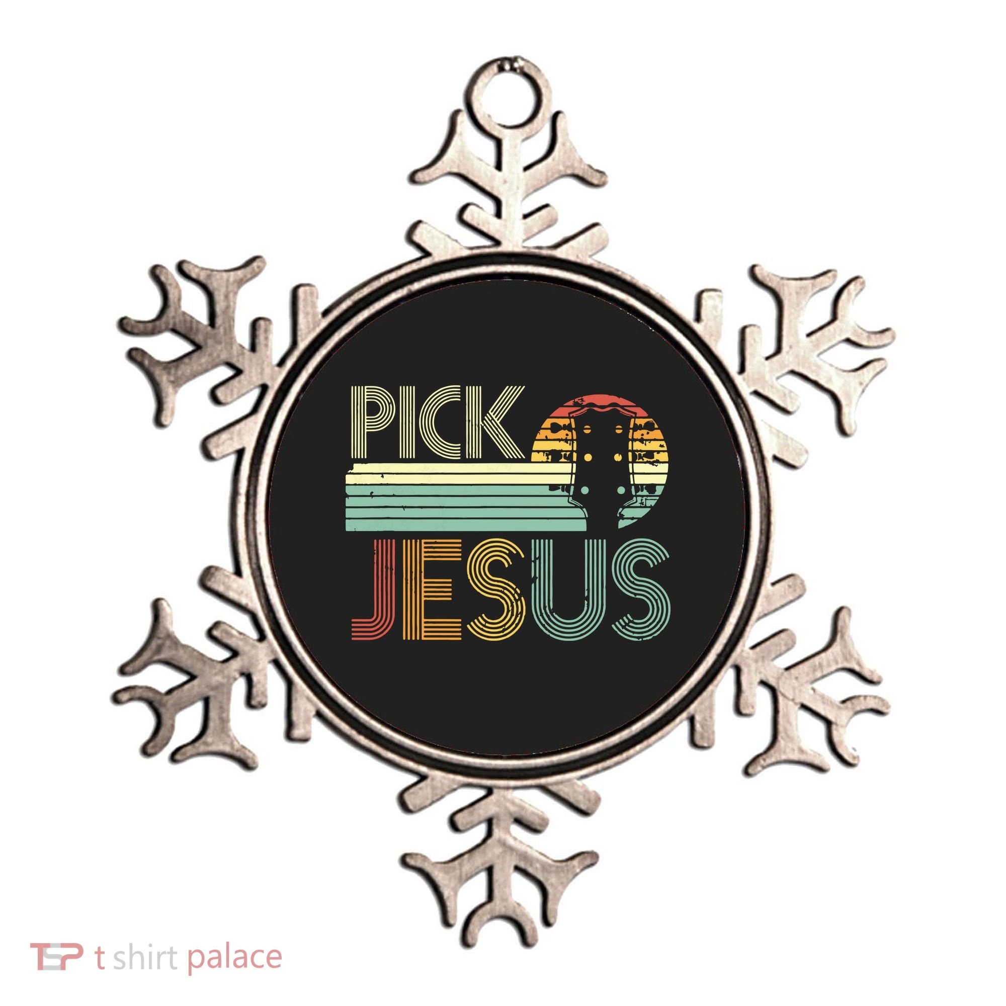 Pick Jesus Religious Musician Idea Guitar Worship Ornament