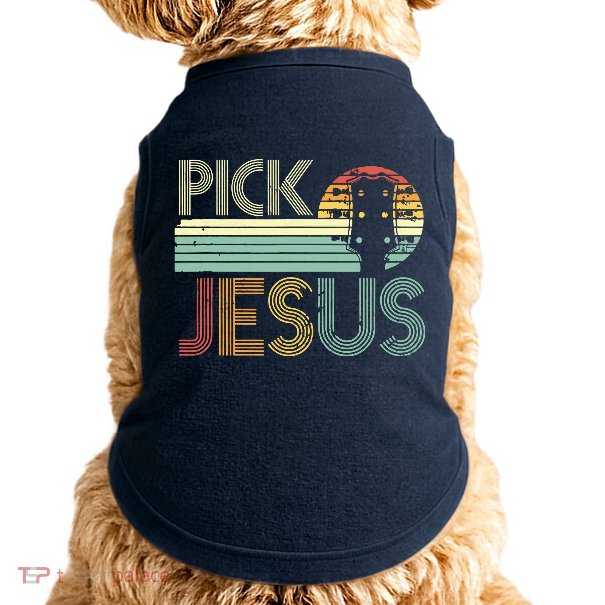 Pick Jesus Religious Musician Idea Guitar Worship Doggie Tank
