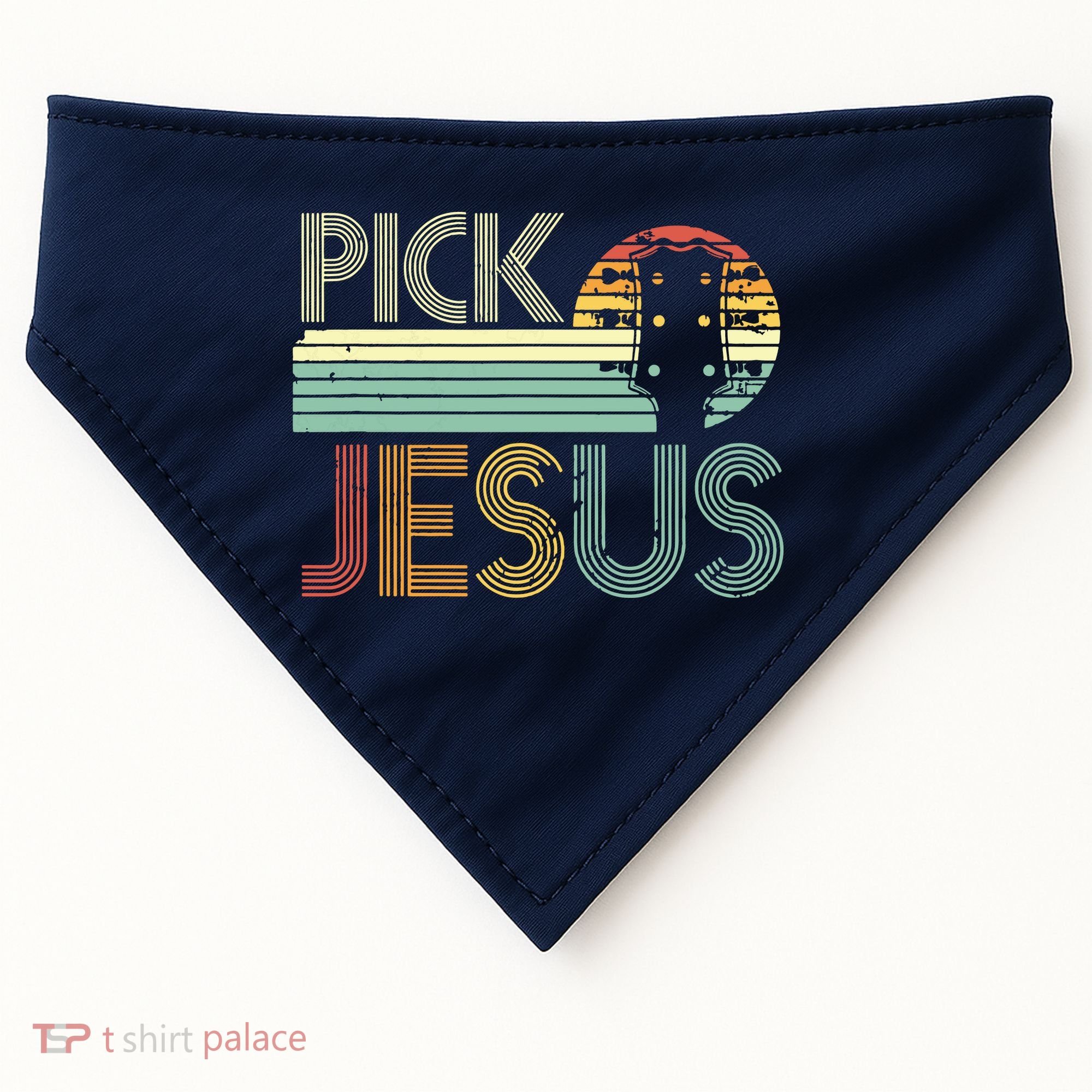 Pick Jesus Religious Musician Idea Guitar Worship USA-Made Doggie Bandana