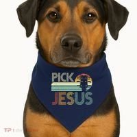 Pick Jesus Religious Musician Idea Guitar Worship USA-Made Doggie Bandana thumb 1