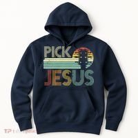 Pick Jesus Religious Musician Idea Guitar Worship Hoodie thumb 0