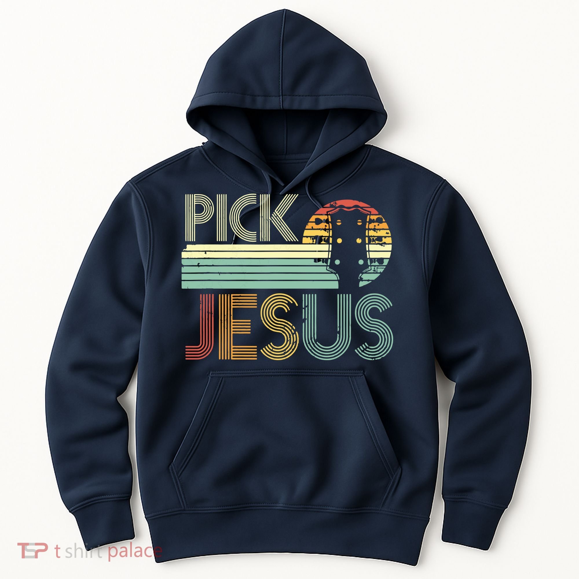 Pick Jesus Religious Musician Idea Guitar Worship Hoodie