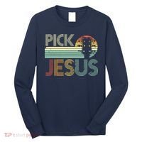 Pick Jesus Religious Musician Idea Guitar Worship Long Sleeve Shirt thumb 0