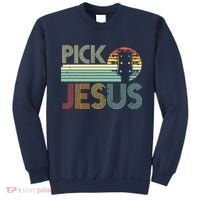 Pick Jesus Religious Musician Idea Guitar Worship Sweatshirt thumb 0