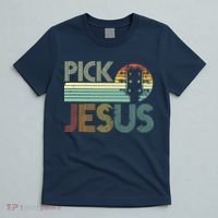 Pick Jesus Religious Musician Idea Guitar Worship T-Shirt thumb 5
